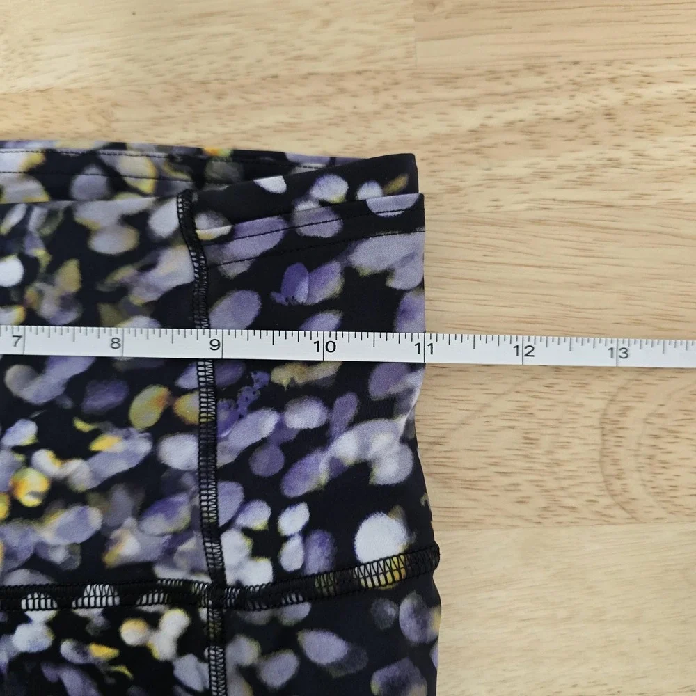 Lululemon‎ Leggings Womens 2 Black Purple Yellow High Rise Yoga Workout Printed